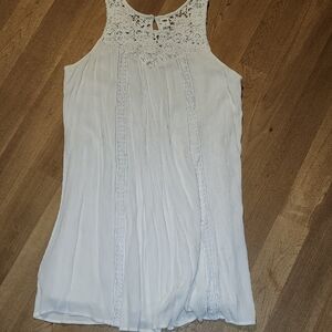Old Navy Cream Lace Detail Mini Dress